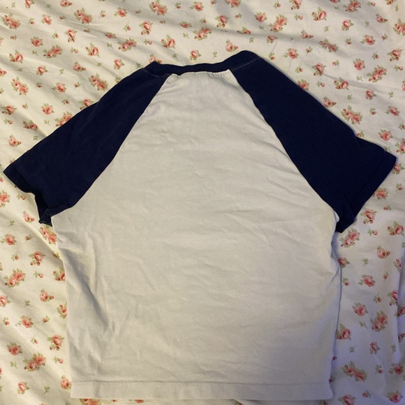 H&M DIVIDED (Size S) Short-Sleeved Crop Top Baseball Tee - Picture 2 of 4